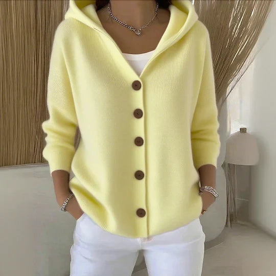 Felicia | Trendy knitted cardigan with hood