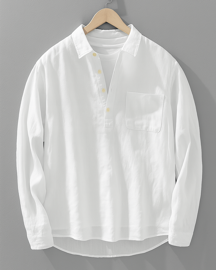 Ewan™ - Linen Popover Shirt