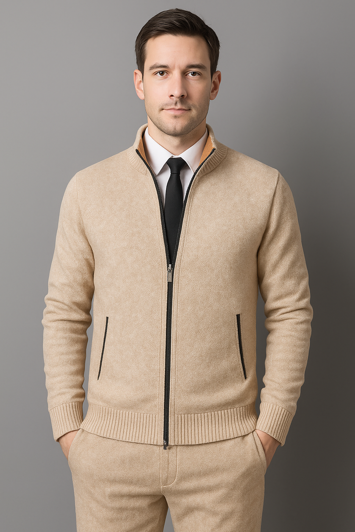 Calvin™-  Casual Zipper Cardigan