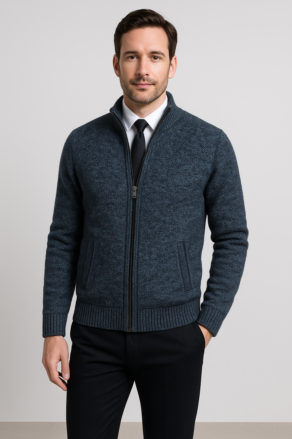 Calvin™-  Casual Zipper Cardigan