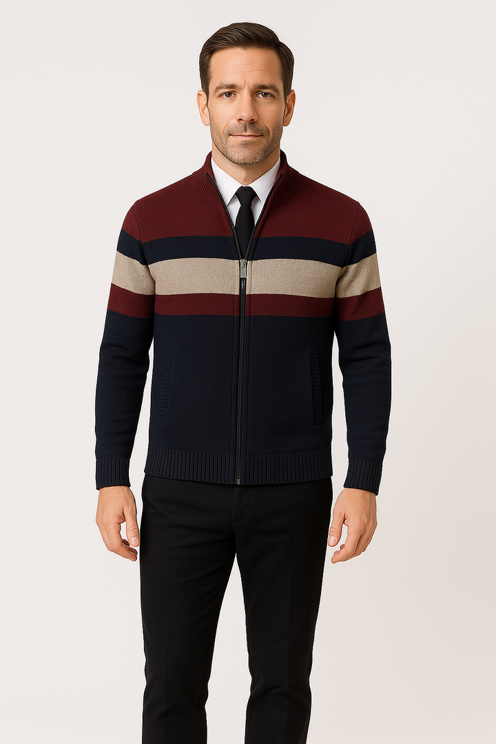 Kendrick - Striped Warm Cardigan