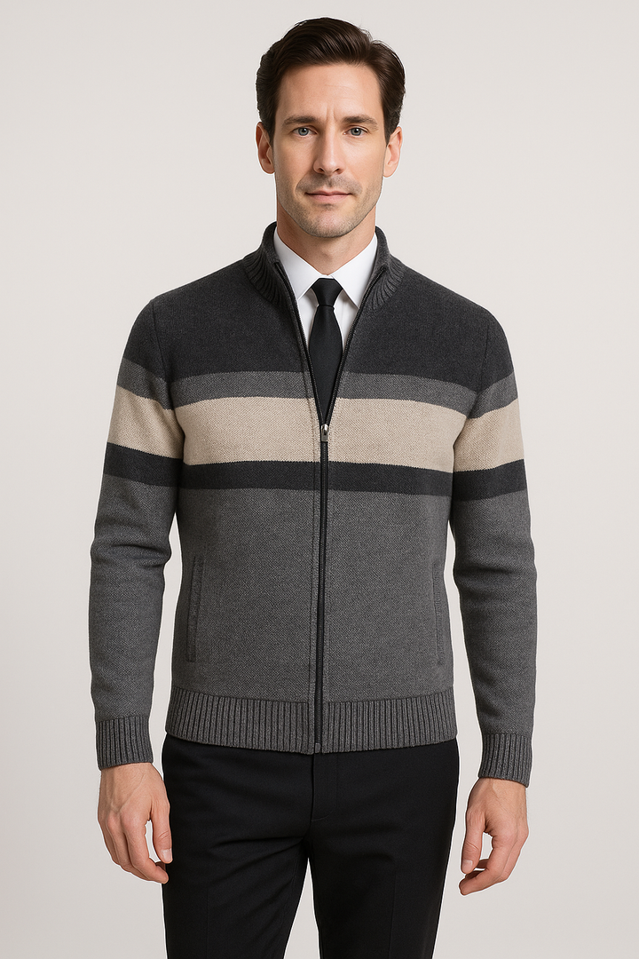 Kendrick - Striped Warm Cardigan