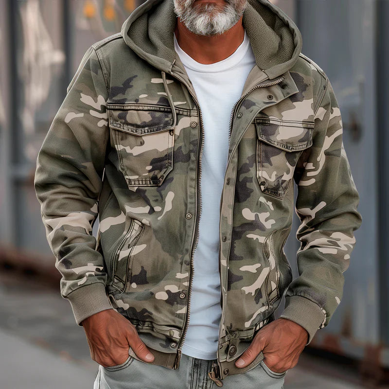 Oliver - Military-style hooded jacket