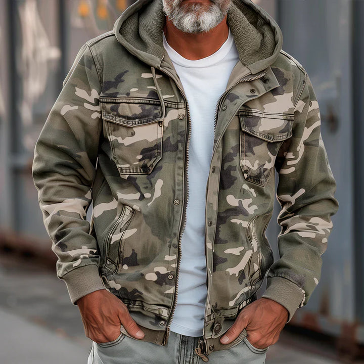 Oliver - Military-style hooded jacket