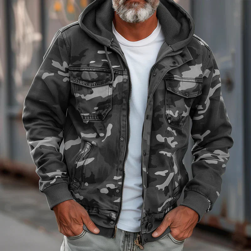 Oliver - Military-style hooded jacket