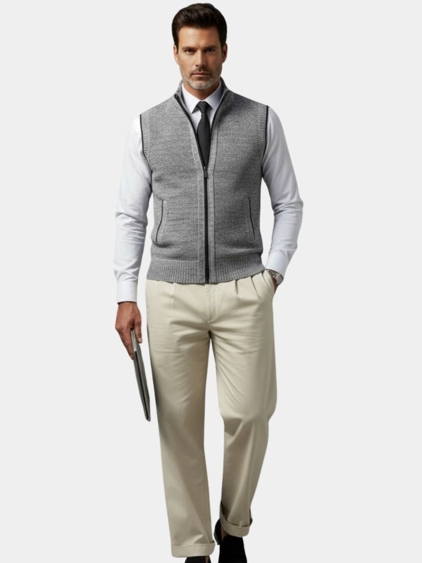 Elegant Waistcoat with Full Zip - Auve