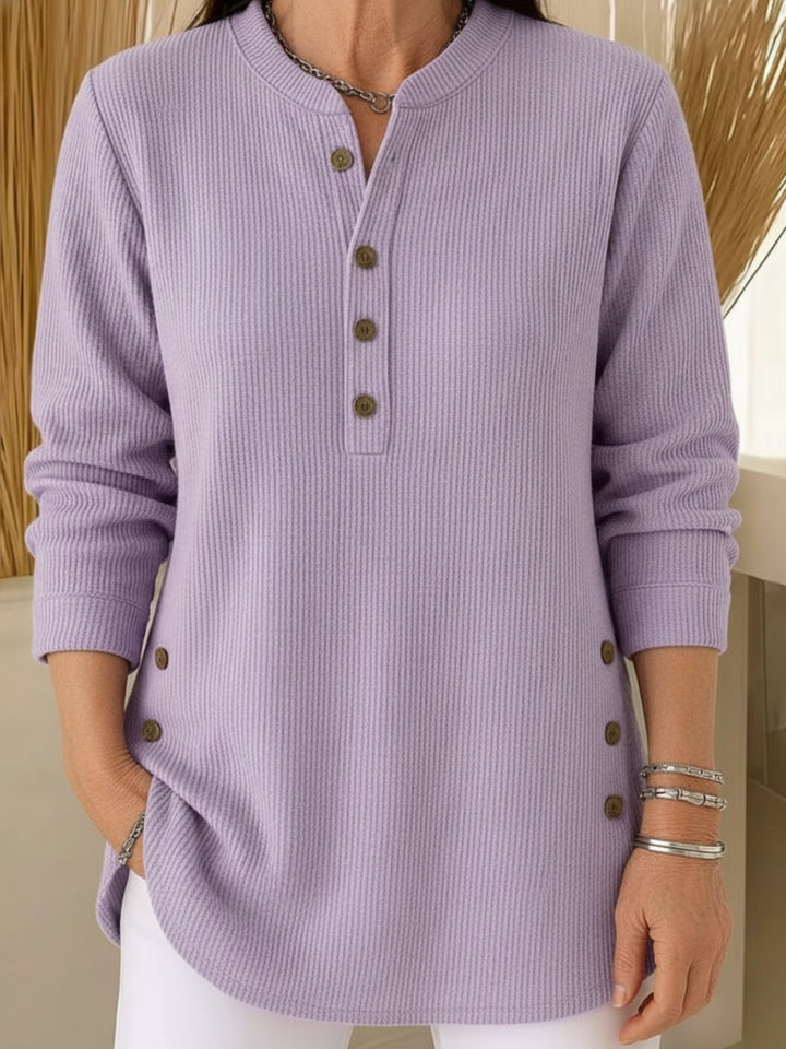 Élise™ – Plain knitted long-sleeve sweater