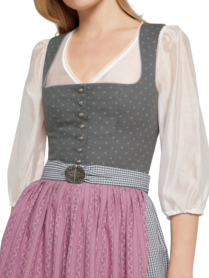 Ivy - made of printed cotton with a checked skirt