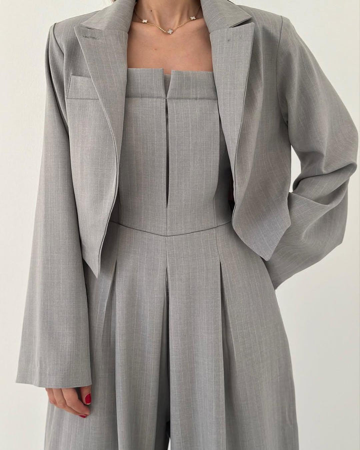 Eclat™ - Women’s Bustier & Blazer Set – Elegant & Trendy Style