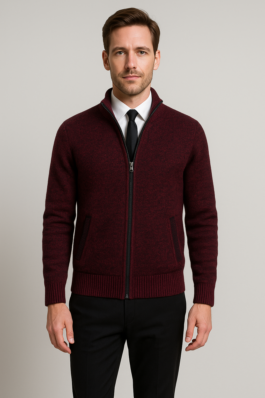 Calvin™-  Casual Zipper Cardigan