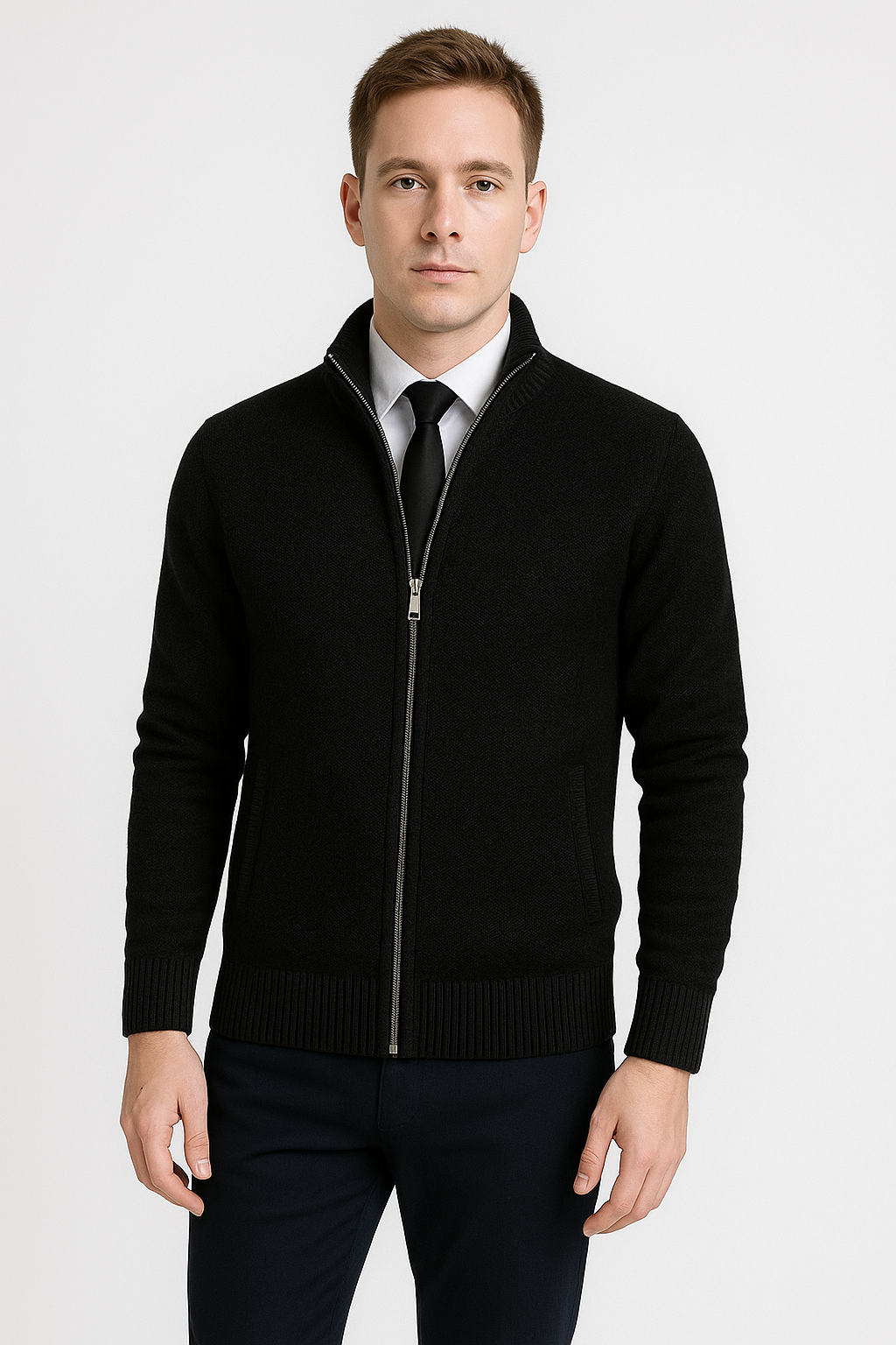 Calvin™-  Casual Zipper Cardigan