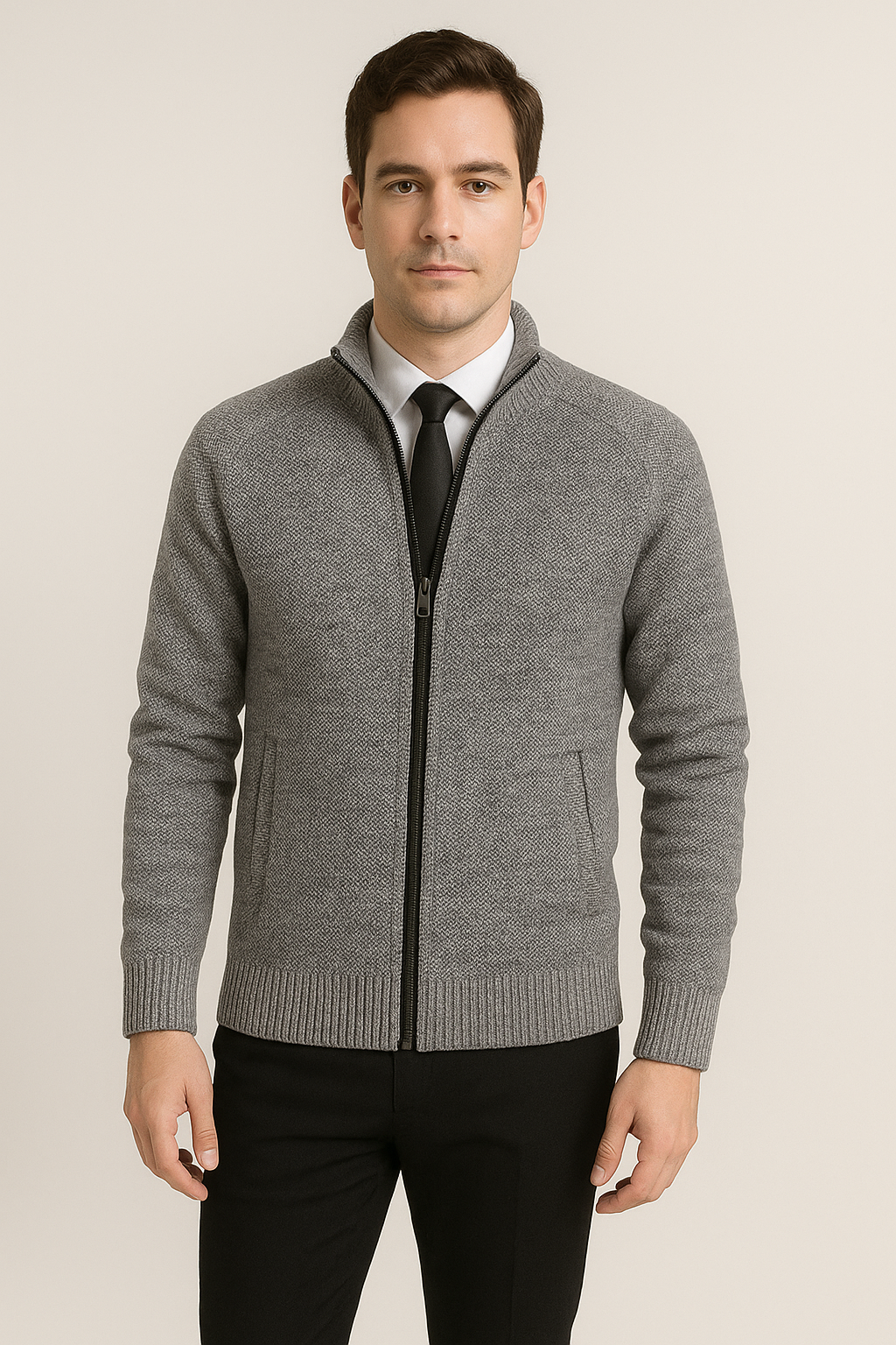 Calvin™-  Casual Zipper Cardigan
