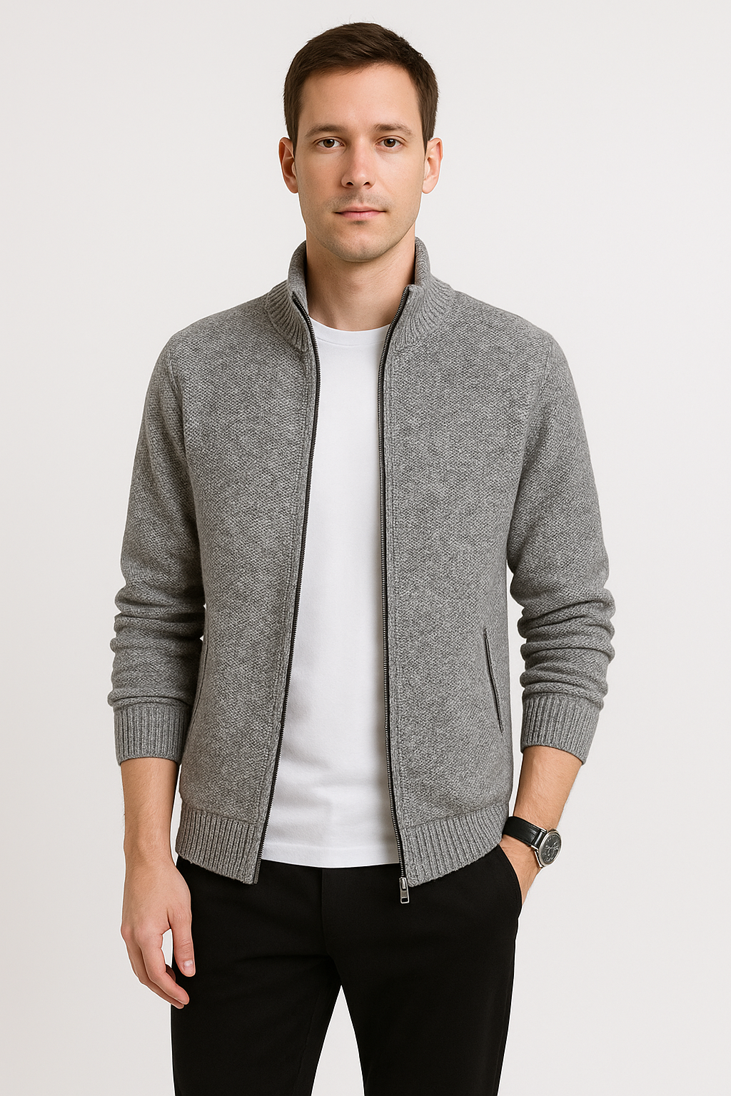 Logan - Slim Solid Cardigan