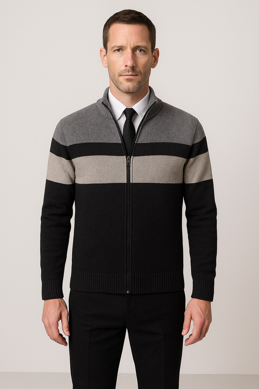 Kendrick - Striped Warm Cardigan