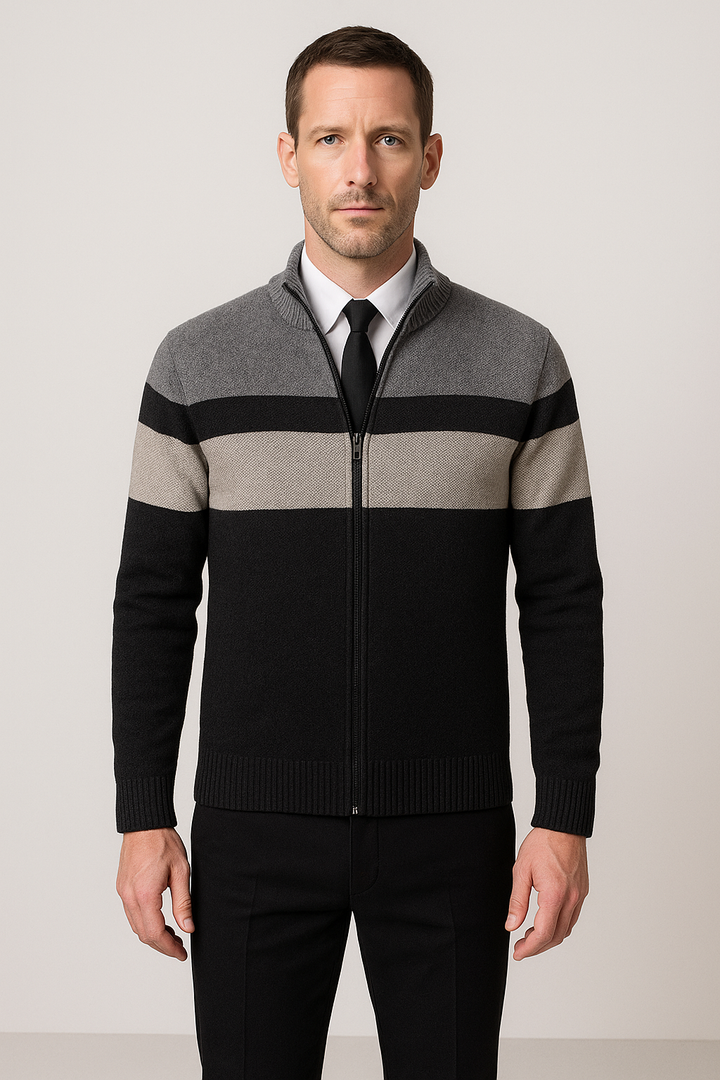 Kendrick - Striped Warm Cardigan