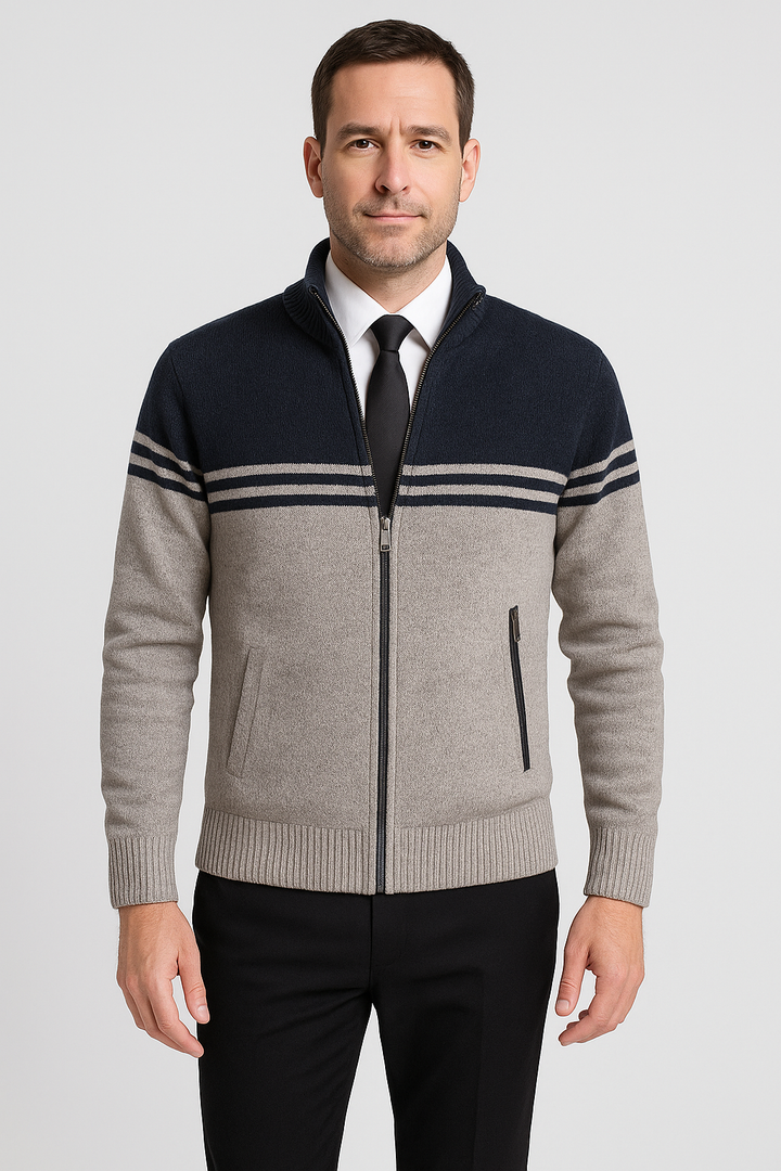 Kendrick - Striped Warm Cardigan