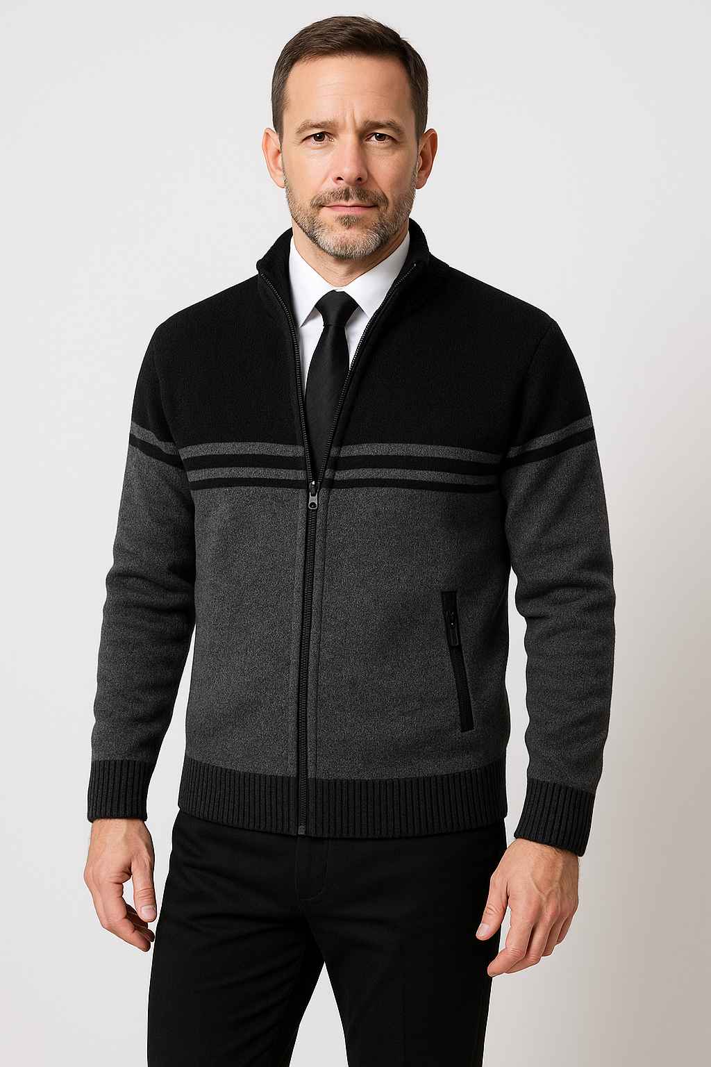 Kendrick - Striped Warm Cardigan