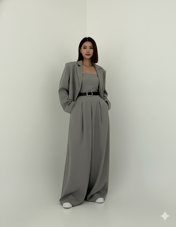 Eclat™ - Women’s Bustier & Blazer Set – Elegant & Trendy Style