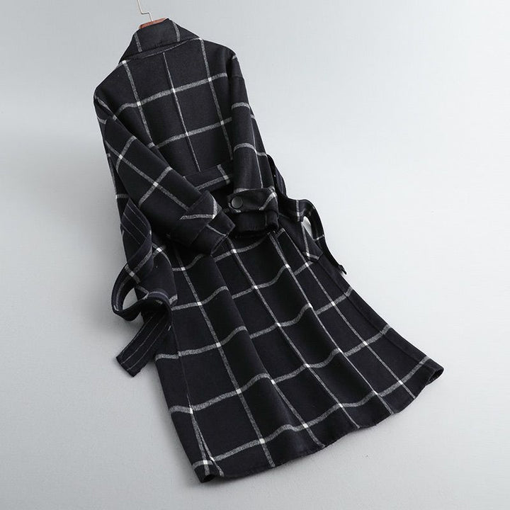Valeria | Elegant Wool Check Coat