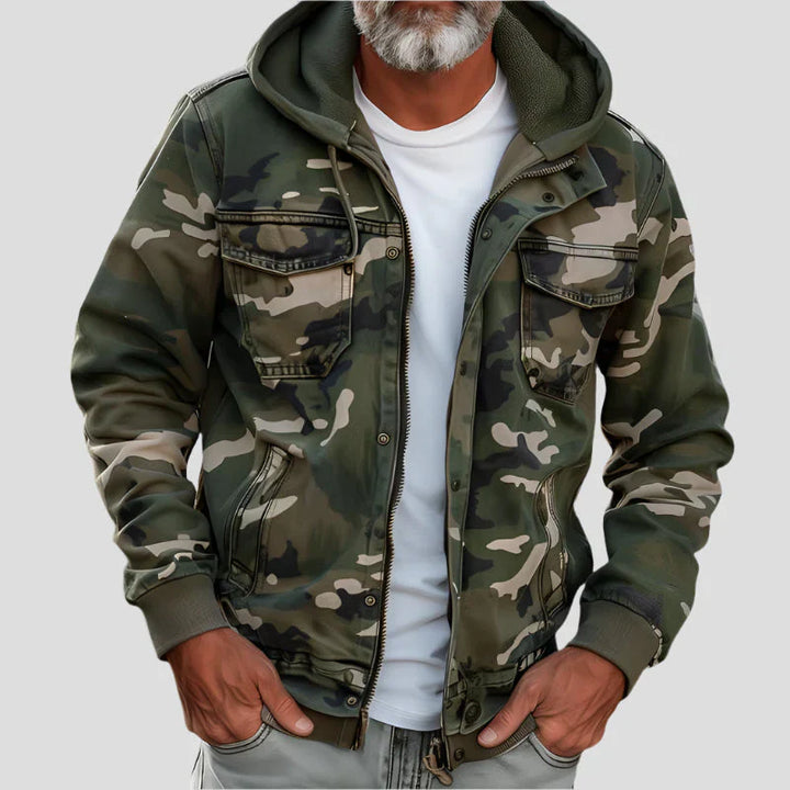 Oliver - Military-style hooded jacket