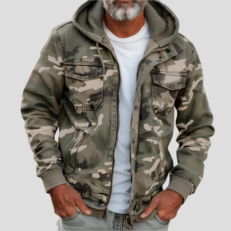 Oliver - Military-style hooded jacket