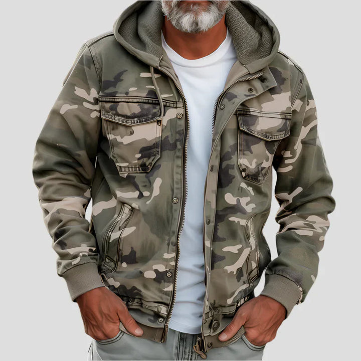 Oliver - Military-style hooded jacket