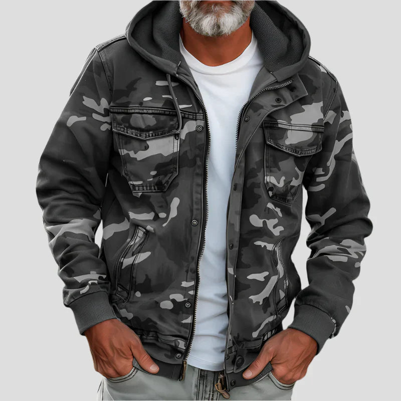 Oliver - Military-style hooded jacket