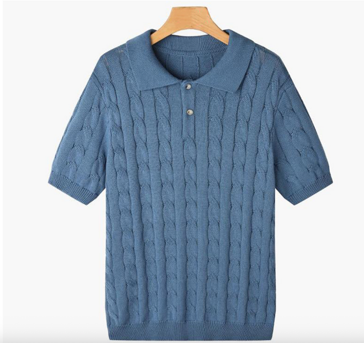 FLORENCE Cable Knit Polo
