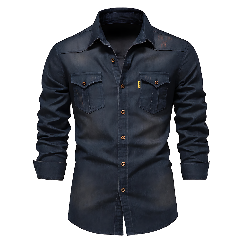 TOD - COTTON DENIM SHIRT FOR MEN