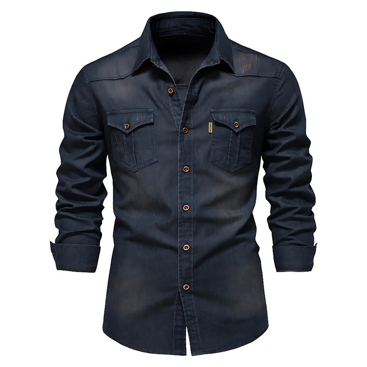TOD - COTTON DENIM SHIRT FOR MEN