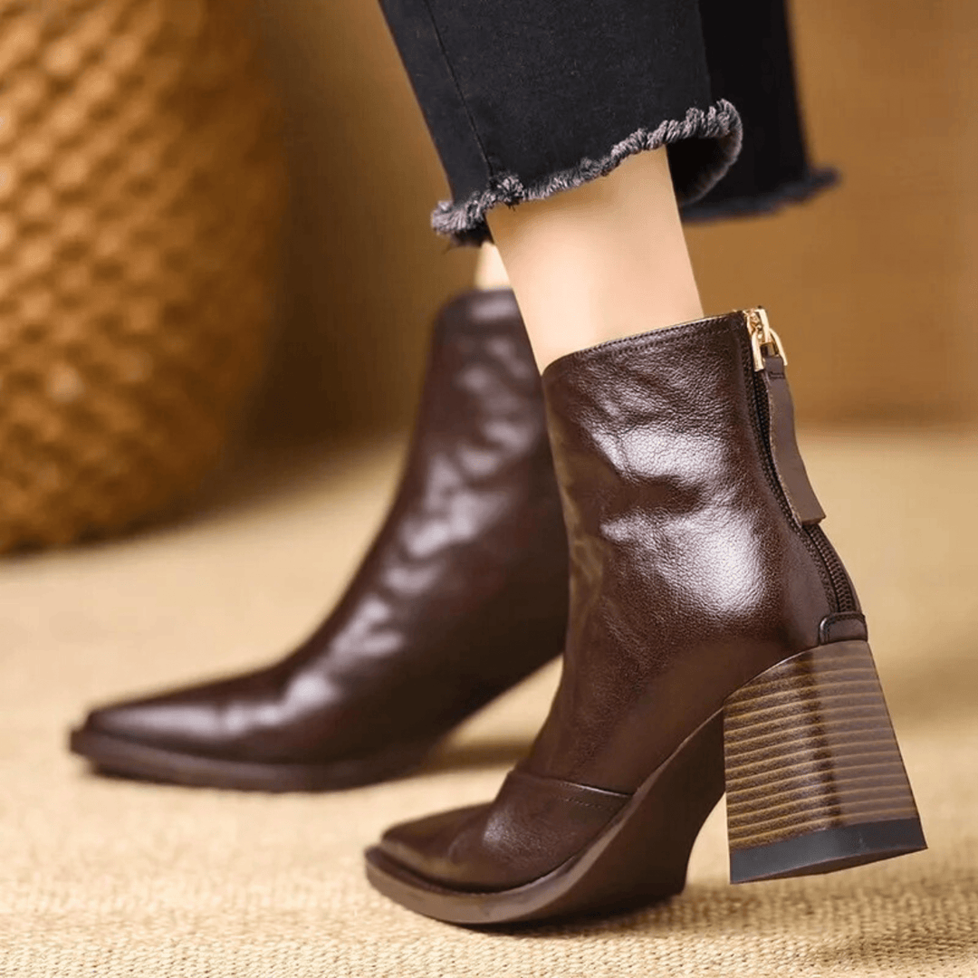 Claudia | Luxury Ankle Boots with Medium Heels